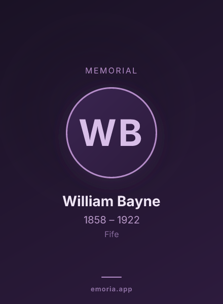 Memorial portrait of William Bayne