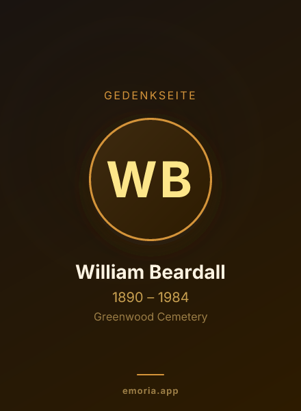 Gedenkportrait von William Beardall