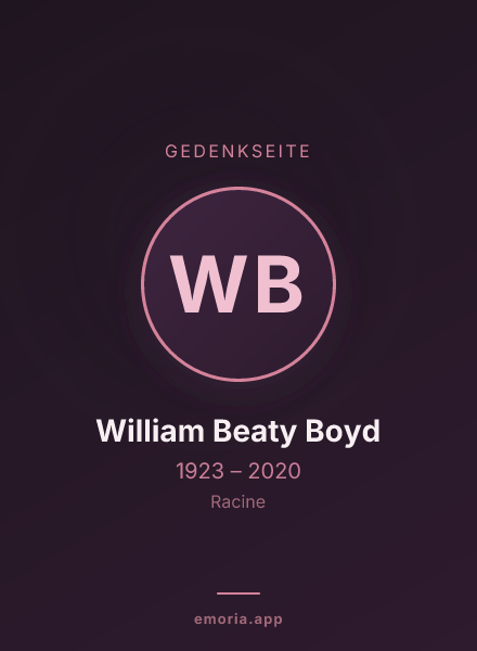 Gedenkportrait von William Beaty Boyd