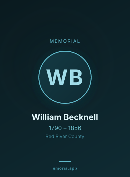Memorial portrait of William Becknell