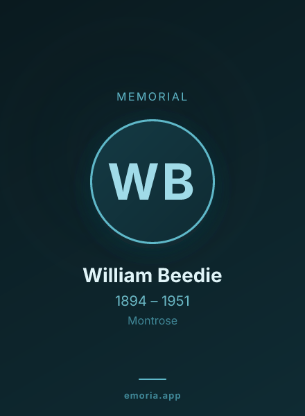 Memorial portrait of William Beedie