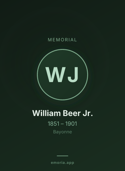 Memorial portrait of William Beer Jr.