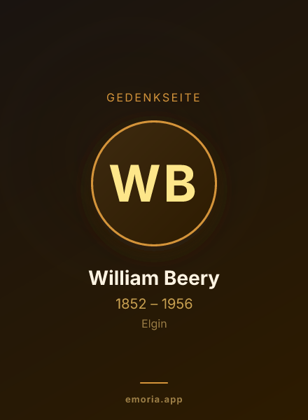 Gedenkportrait von William Beery