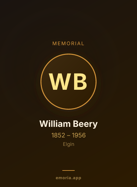Memorial portrait of William Beery