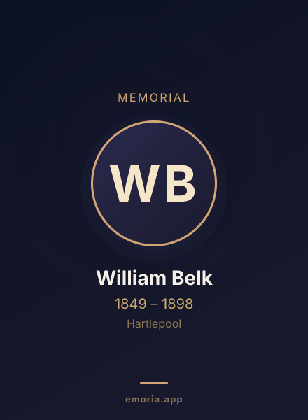 Memorial portrait of William Belk