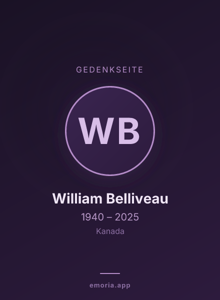 Gedenkportrait von William Belliveau