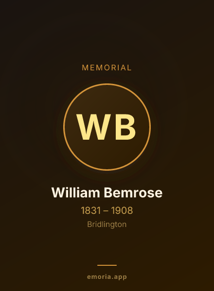 Memorial portrait of William Bemrose