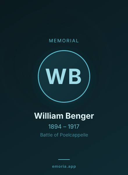 Memorial portrait of William Benger
