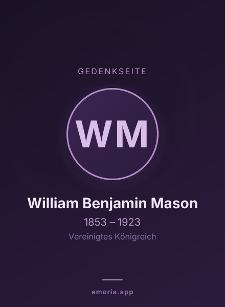 Gedenkportrait von William Benjamin Mason