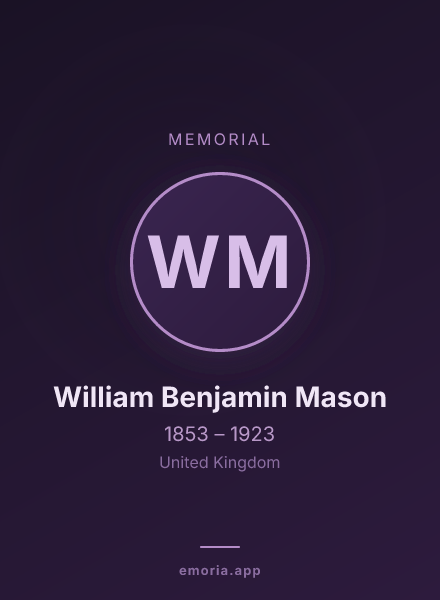 Memorial portrait of William Benjamin Mason