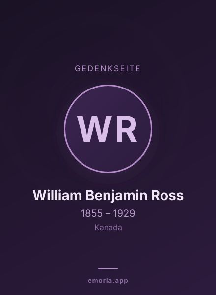 Gedenkportrait von William Benjamin Ross