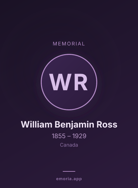 Memorial portrait of William Benjamin Ross
