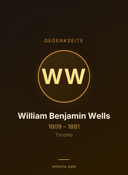 Gedenkportrait von William Benjamin Wells