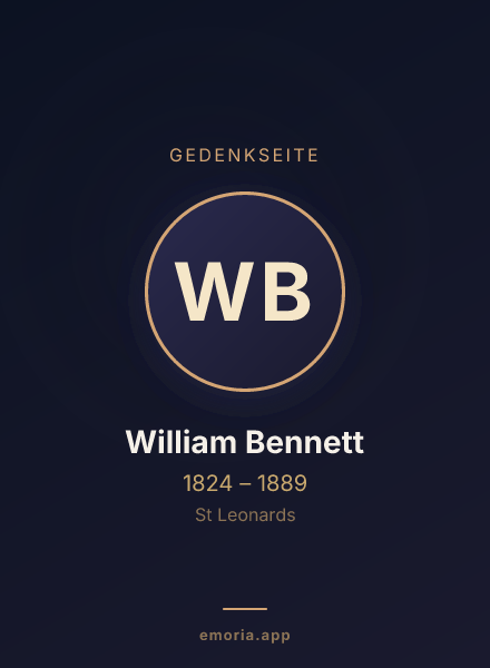 Gedenkportrait von William Bennett