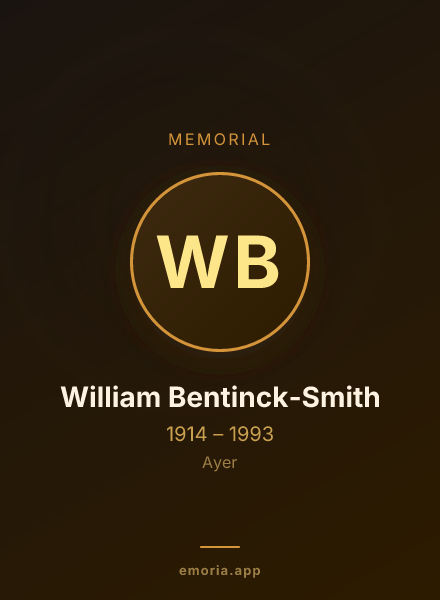 Memorial portrait of William Bentinck-Smith