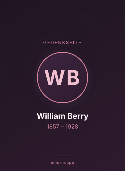 Gedenkportrait von William Berry