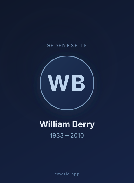 Gedenkportrait von William Berry