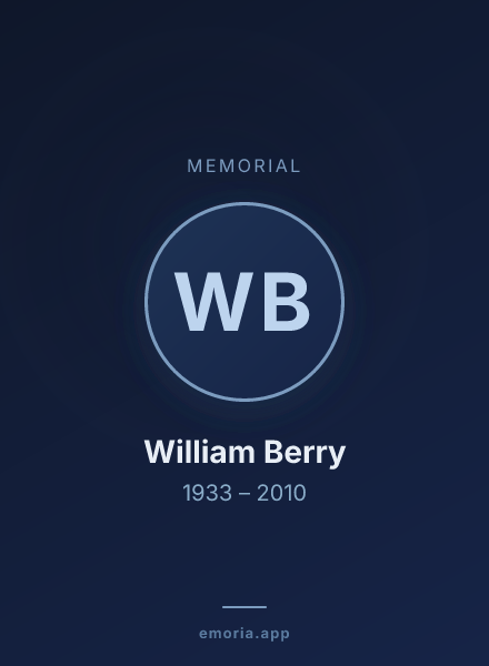 Memorial portrait of William Berry