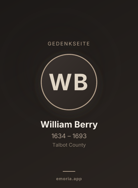 Gedenkportrait von William Berry