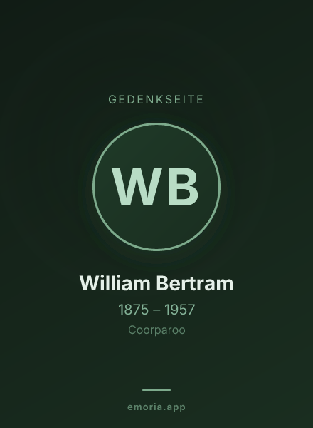 Gedenkportrait von William Bertram