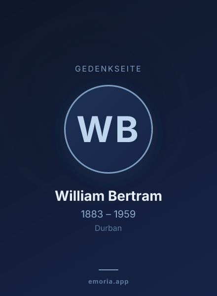 Gedenkportrait von William Bertram