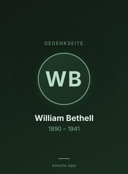 Gedenkportrait von William Bethell