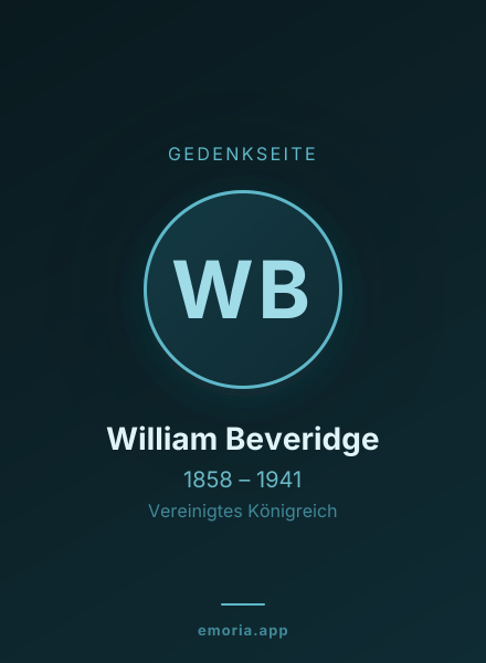 Gedenkportrait von William Beveridge