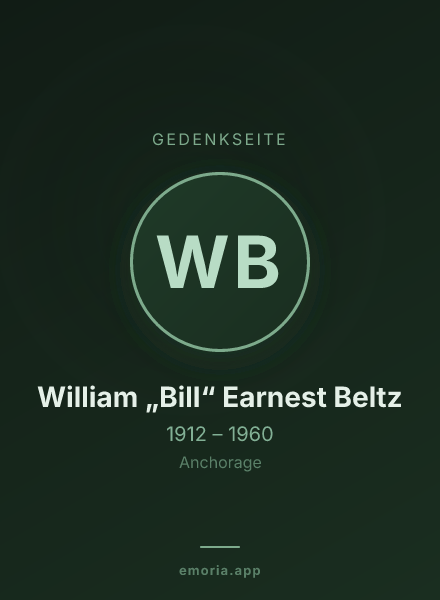 Gedenkportrait von William „Bill“ Earnest Beltz