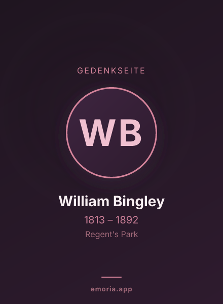 Gedenkportrait von William Bingley