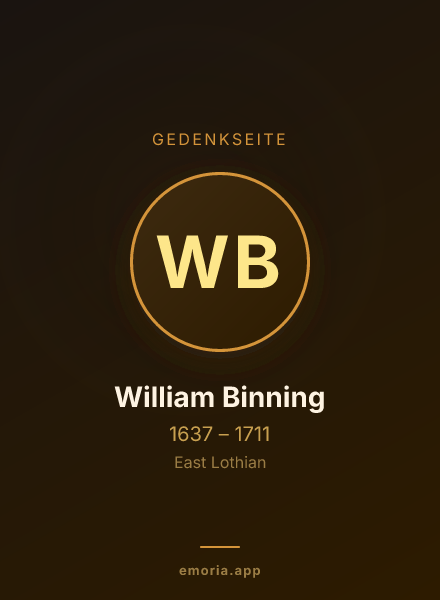 Gedenkportrait von William Binning