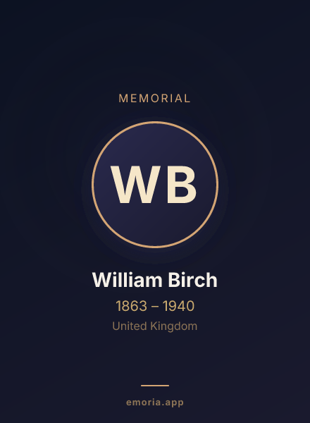 Memorial portrait of William Birch