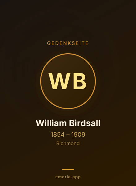 Gedenkportrait von William Birdsall