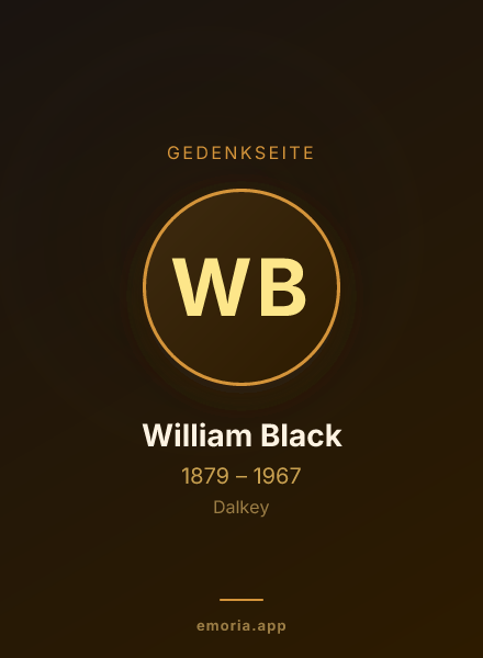 Gedenkportrait von William Black