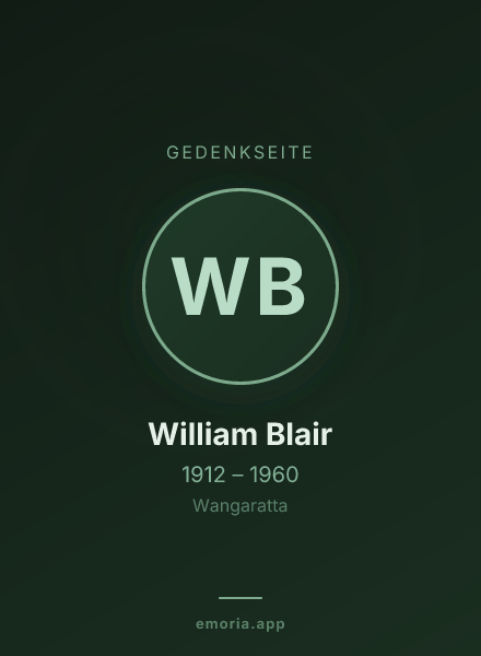 Gedenkportrait von William Blair