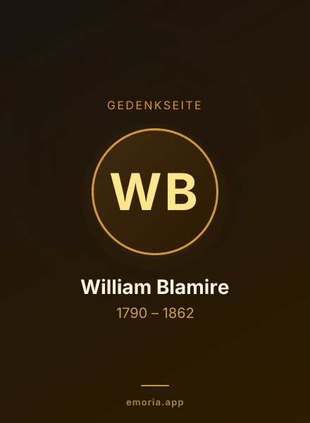 Gedenkportrait von William Blamire