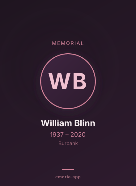 Memorial portrait of William Blinn
