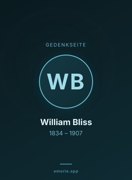 Gedenkportrait von William Bliss