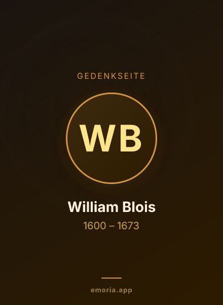 Gedenkportrait von William Blois