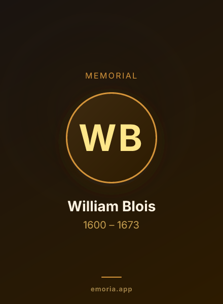 Memorial portrait of William Blois