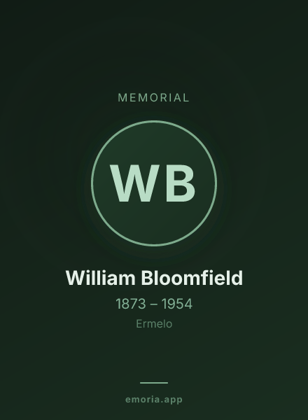 Memorial portrait of William Bloomfield