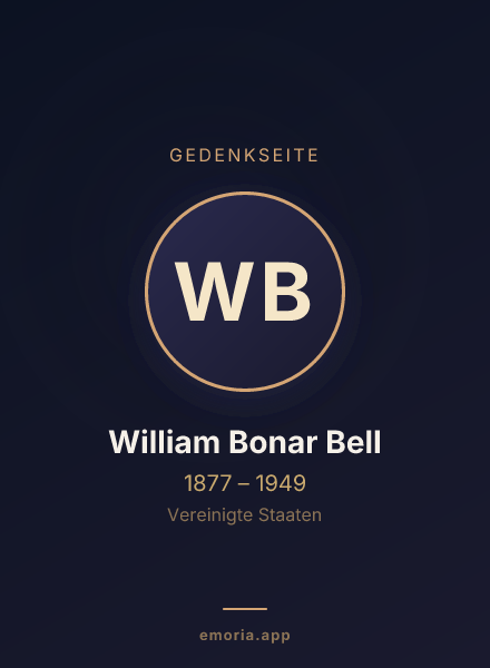 Gedenkportrait von William Bonar Bell