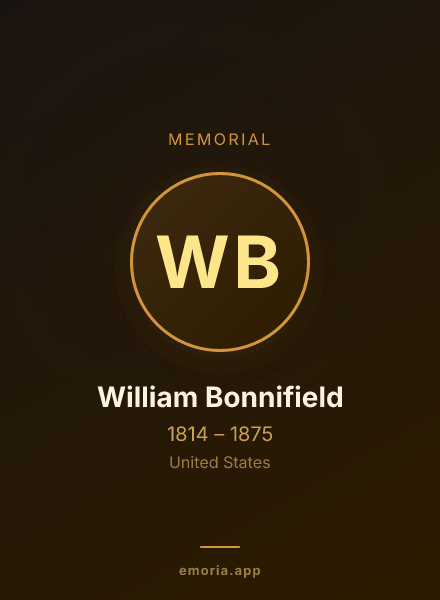 Memorial portrait of William Bonnifield