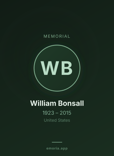 Memorial portrait of William Bonsall