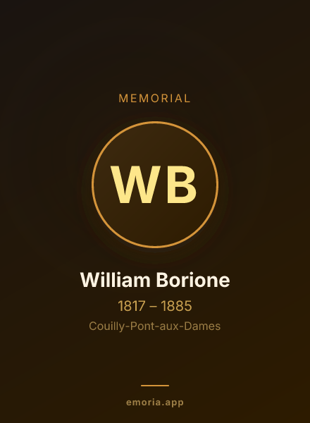 Memorial portrait of William Borione