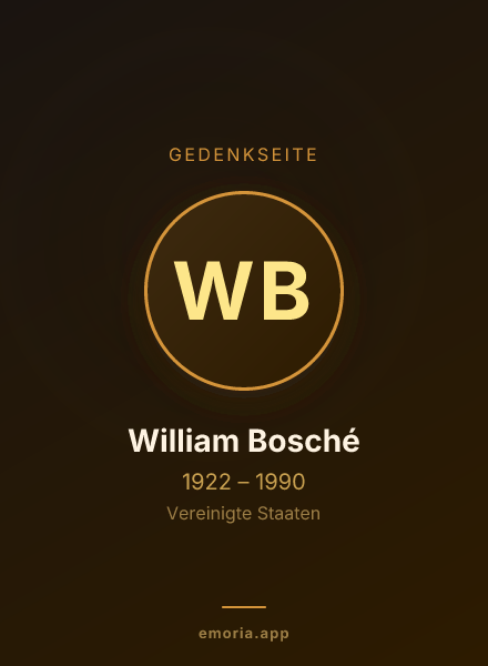 Gedenkportrait von William Bosché