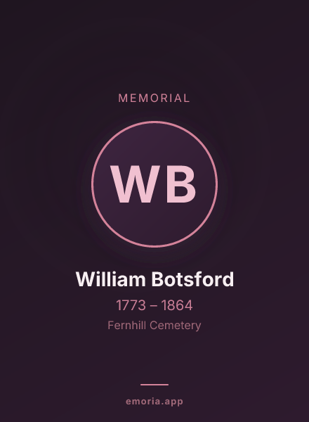 Memorial portrait of William Botsford