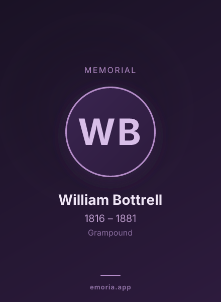 Memorial portrait of William Bottrell