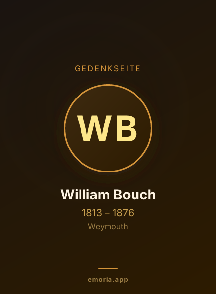 Gedenkportrait von William Bouch