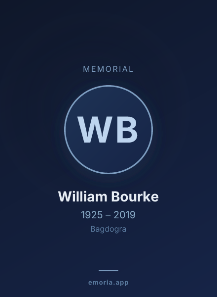 Memorial portrait of William Bourke