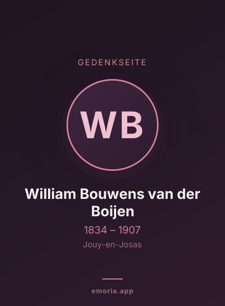 Gedenkportrait von William Bouwens van der Boijen